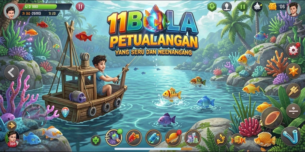 Gameplay Fishing yang seru dan interaktif di 11BOLA.