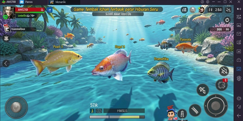 Gameplay seru Tembak Ikan di AMS789 yang menantang.