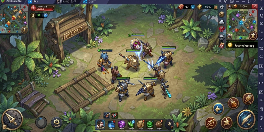 Tampilan gameplay SLG BROMO77 yang penuh strategi dan petualangan.