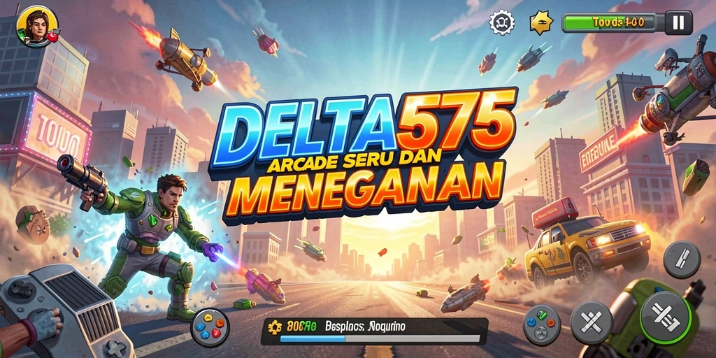 Tampilan gameplay seru dari DELTA575 yang menarik dan menggugah semangat.