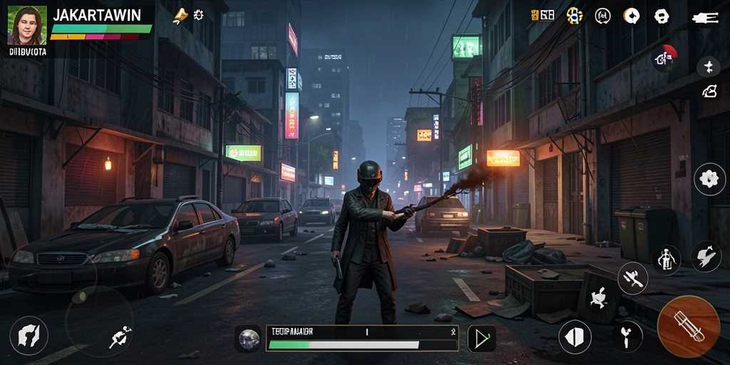 Screenshot menampilkan momen menegangkan dari gameplay JAKARTAWIN.