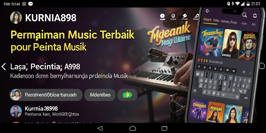 Tampilan gameplay seru di KURNIA898 dengan berbagai lagu.
