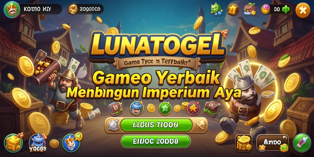 Screenshot LUNATOGEL menampilkan momen mendebarkan dari gameplay Tycoon.