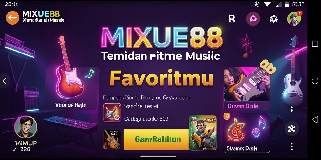 Tampilan menarik dari gameplay MIXUE88 yang penuh musik dan kreativitas.
