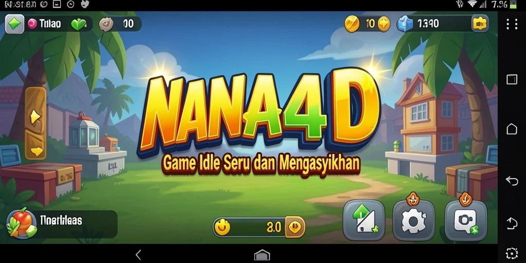 Tampilan gameplay NANA4D yang menarik dan penuh warna.