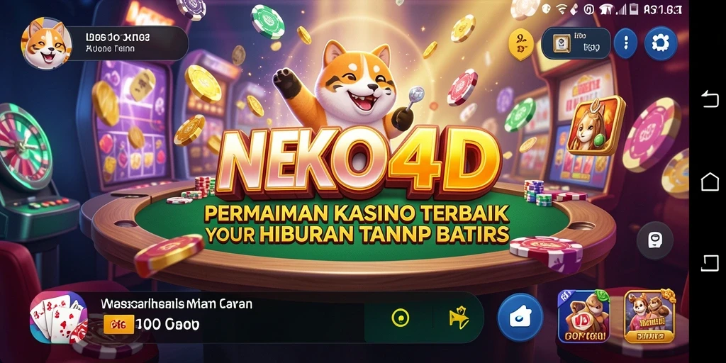Tampilan utama gameplay Kasino NEKO4D yang memukau.