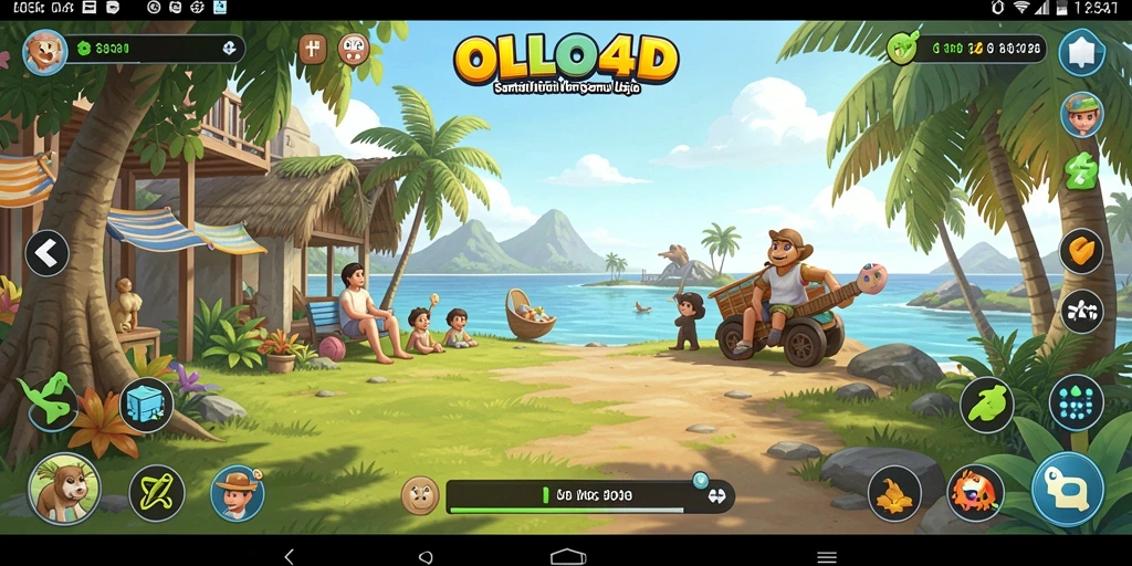 Tampilan gameplay menarik dan penuh warna dari OLLO4D.