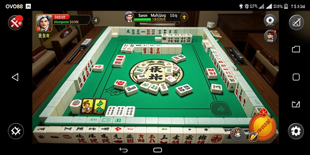 Tampilan grafis OVO88 yang menakjubkan dalam permainan Mahjong.