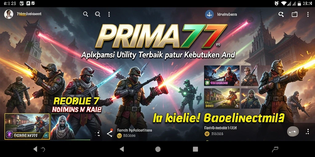 Tampilan utama PRIMA77 yang menawan dan fungsional.
