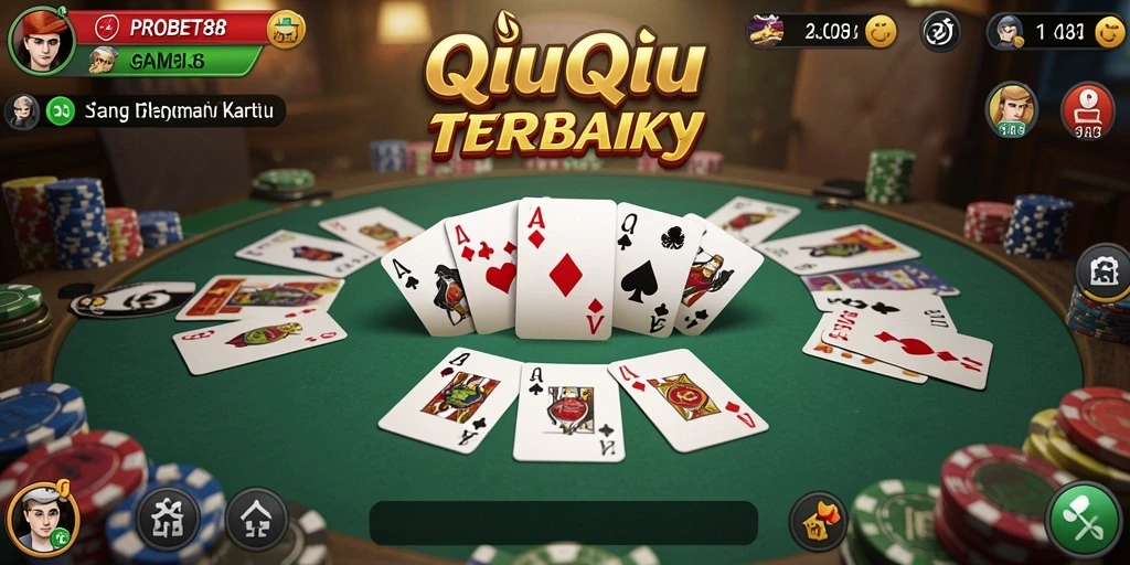 Tampilan menarik dari gameplay QiuQiu di PROBET88.