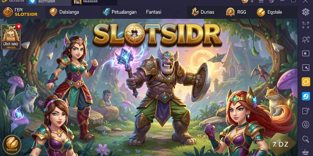 Tangkapan layar gameplay <strong>SLOTSIDR</strong> menampilkan aksi seru dan karakter yang menawan.
