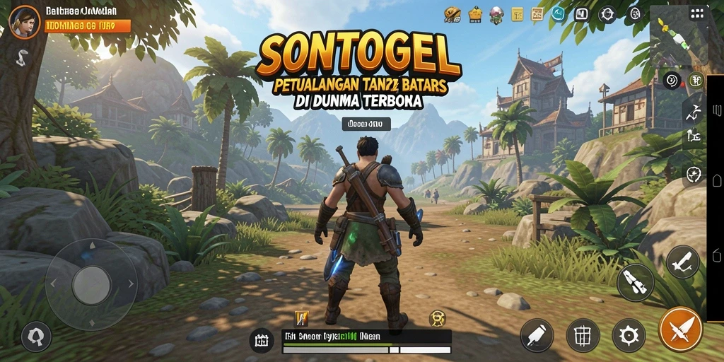 Tampilan gameplay menarik dari SONTOGEL yang menggambarkan eksplorasi dunia terbuka.