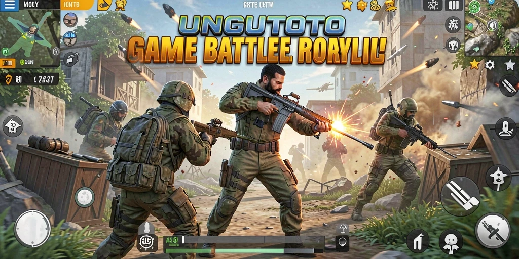 Tampilan menarik dari gameplay seru UNGUTOTO di arena Battle Royale.