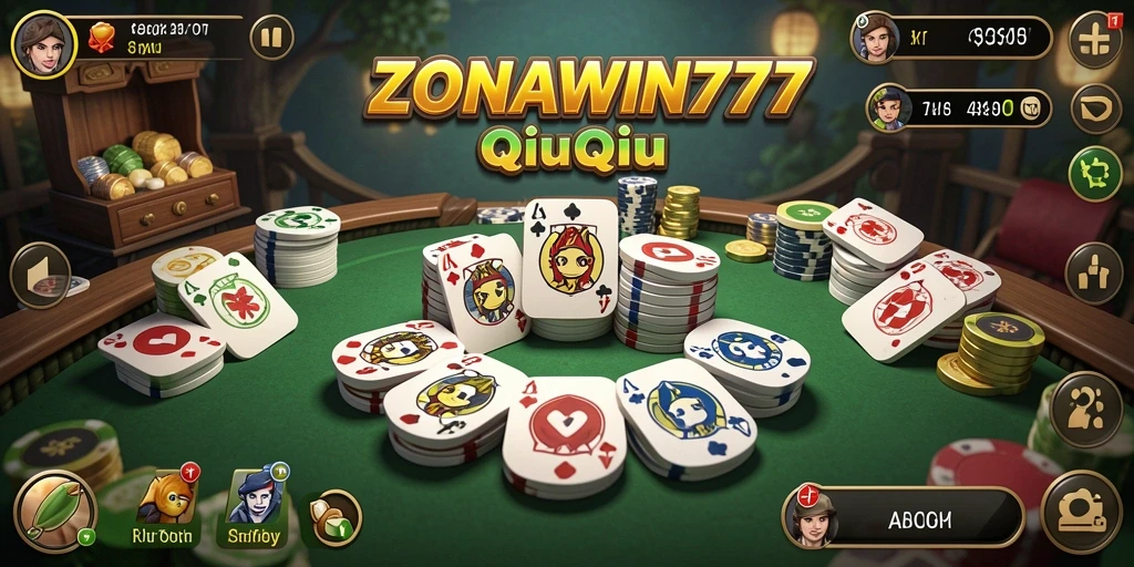 Screenshot gameplay ZONAWIN777 menampilkan momen seru QiuQiu.